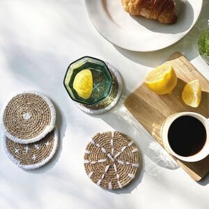 Bloomingville Woven Seagrass Coasters